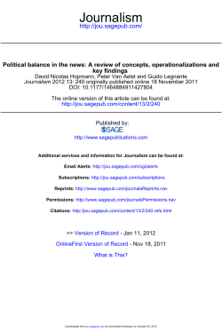 Journalism - Universiteit Antwerpen