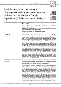 Possible sources and mechanisms of manganese