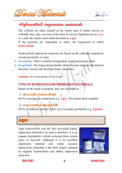 The colloids are often classed as the fourth state of matter known as