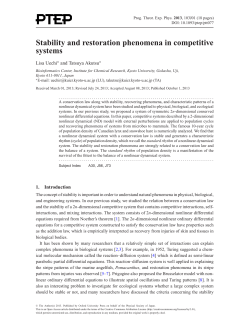 Stability and restoration phenomena in