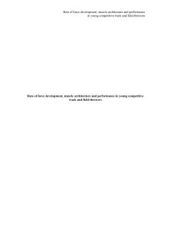Rate of force of development_muscle architecture and performance