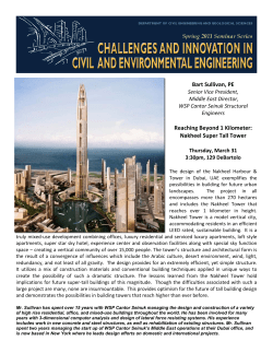 Bart Sullivan, PE Reaching Beyond 1 Kilometer: Nakheel Super Tall