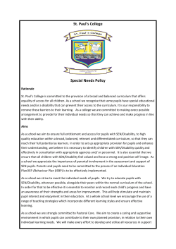 St. Paul`s College Special Needs Policy