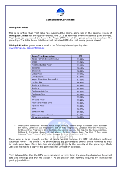 Compliance Certificate www.intertops.eu, casino.intertops.eu