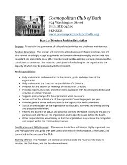 Board of Directors Position Description