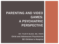 Parenting and Video Games: A Psychiatric Perspective