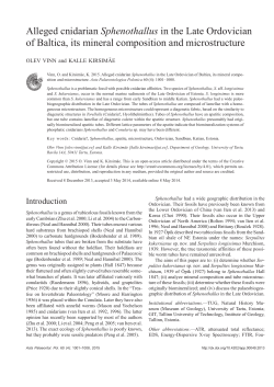 Alleged cnidarian Sphenothallus in the Late Ordovician of Baltica, its