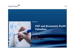 FCF and Economic Profit Valuation
