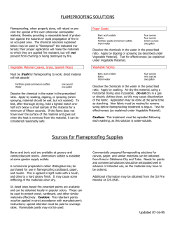 FLAMEPROOFING SOLUTIONS