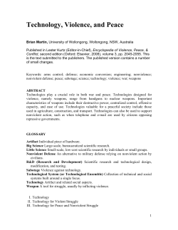 Technology, Violence, and Peace