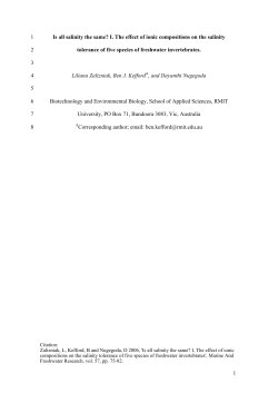 Is all salinity the same? I. The effect of ionic compositions on the