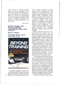 beyond training