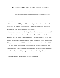 P-V-T equation of state of epsilon iron and its densities at core