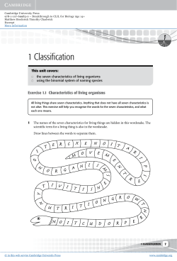 1 Classification - Assets - Cambridge University Press
