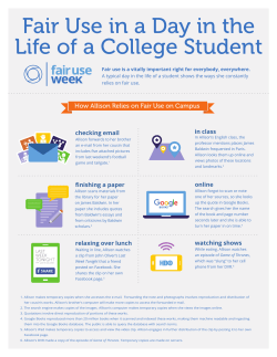 Fair Use in a Day in the Life of a College Student