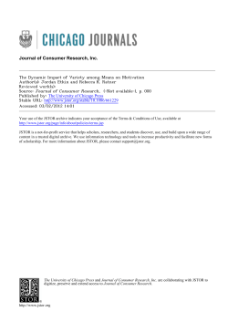 The Dynamic Impact of Variety among Means on Motivation<xref ref
