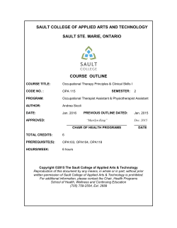 Occupational Therapy Principles and Clinical Skills