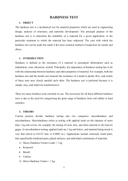 HARDNESS TEST