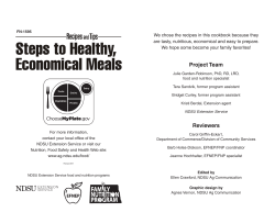 Steps to Healthy Economical Meals