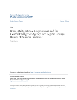 Brazil, Multi-national Corporations, and the Central Intelligence