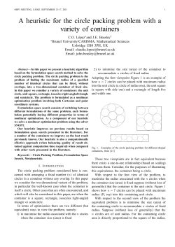 A heuristic for the circle packing problem with a
