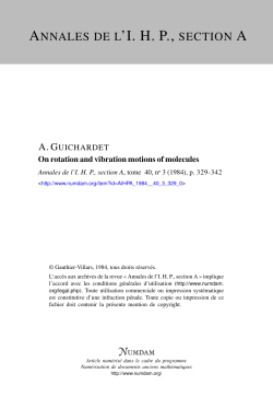 On rotation and vibration motions of molecules