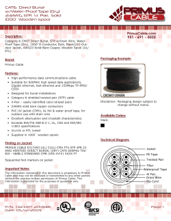 CAT6 Direct Burial w/Water-Proof Tape (Dry) 23AWG, STP, 4 Pair