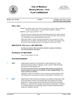 Meeting Minutes - City of Madison