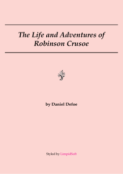 The Life and Adventures of Robinson Crusoe