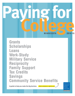 "Paying for College" Brochure