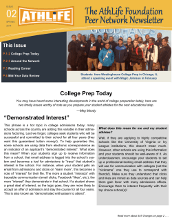 College Prep Today &ldquo;Demonstrated Interest&rdquo;