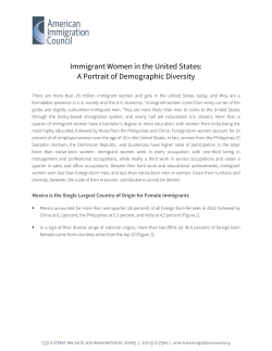 Immigrant Women in the United States: A Portrait of Demographic