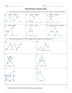 7.4 Similar Triangles