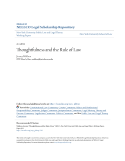 Thoughtfulness and the Rule of Law