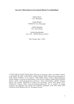 Investor Motivations in Investment-Based Crowdfunding