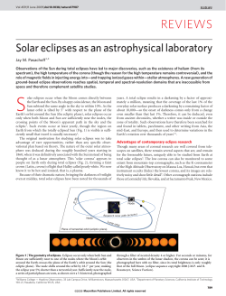 Solar eclipses as an astrophysical laboratory