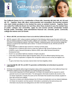 California Dream Act FAQs