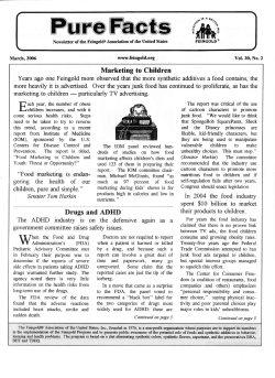 March - The Feingold Diet