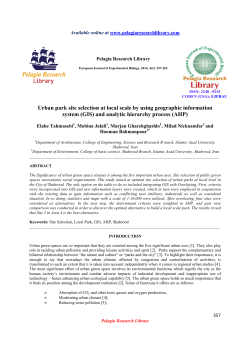 Urban park site selection at local scale by using