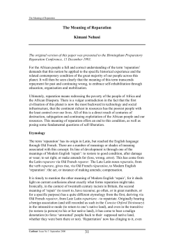 The Meaning of Reparation