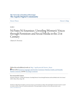 Ni Putes Ni Soumises - The Aquila Digital Community