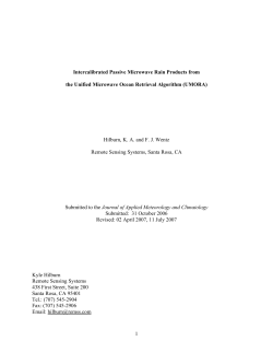 1 Intercalibrated Passive Microwave Rain Products from the Unified