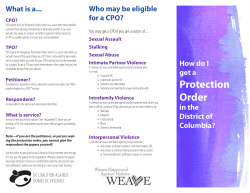 Protection Order - DC Coalition Against Domestic Violence