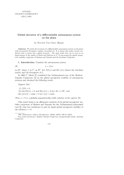 Global attractor of a differentiable autonomous system on the plane