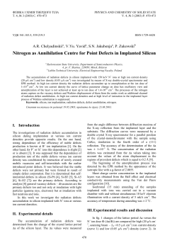Nitrogen as Annihilation Centre for Point Defects in Implanted Silicon