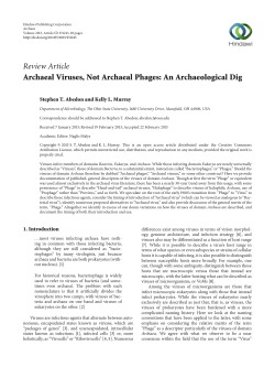 Archaeal Viruses, Not Archaeal Phages: An Archaeological Dig