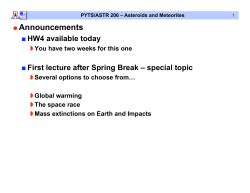 PYTS/ASTR 206 &ndash; Asteroids and Meteorites
