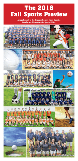 The 2016 Fall Sports Preview - Grayson County News Gazette