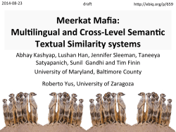 Meerkat Mafia - UMBC ebiquity