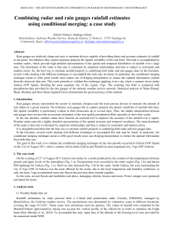 Combining radar and rain gauges rainfall estimates using